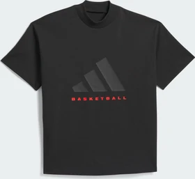 adidas Basketball 001 T-Shirt kurzarm schwarz/rot
