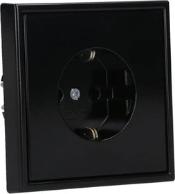 Jung Serie A Steckdose mit Berührungsschutz, schwarz