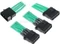 BitFenix Alchemy 4-Pin Molex auf 3x 4-Pin Molex 55cm, sleeved grün Vorschaubild