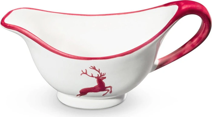 Gmundner Keramik Bordeauxroter Hirsch Sauciere