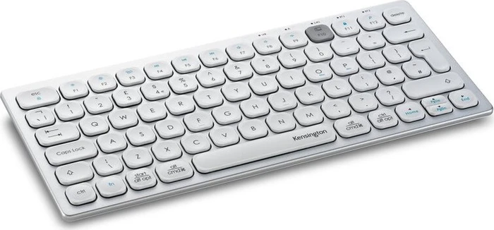Kensington Multi-Device Dual Wireless Compact Keyboard, silber/weiß, USB/Bluetooth, UK