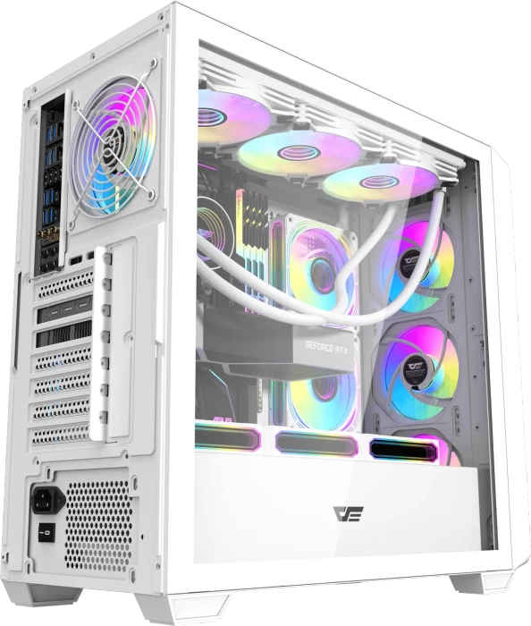 DarkFlash DS900WD White, Glasfenster
