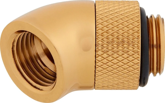 Corsair Hydro X Series XF Hardline, Winkeladapter 45° G1/4", gold, 2er-Pack