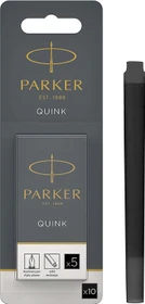 Parker Quink Großraum-Tintenpatrone schwarz, 10er-Pack, Blister