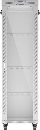 Lanberg 19" Rackschrank 42HE, LCD, freistehend, Flat Pack, V2, Glastür, IP20, RAL 7035, 600mm tief
