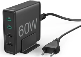 Hama Ladestation 60W 4-fach schwarz