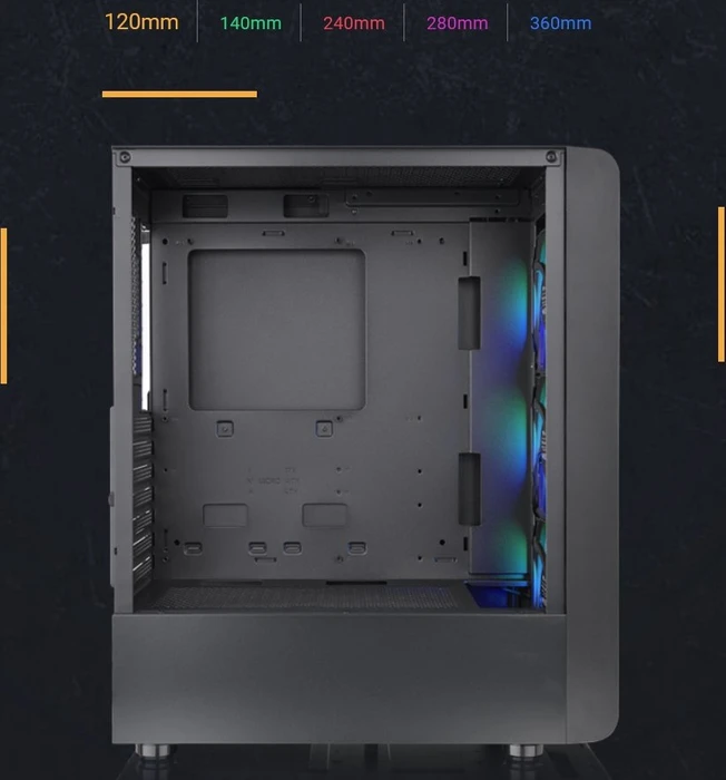 Thermaltake S200 TG, schwarz, Glasfenster