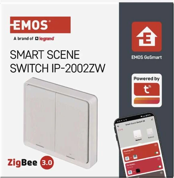 Emos GoSmart Portabler Szenenschalter 2-fach, weiß