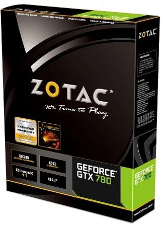 Zotac GeForce GTX 780 OC, 3GB GDDR5, 2x DVI, HDMI, DP
