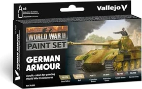 Vallejo Model Color World War II Wargames Color Series German Armour Farbset, 6-tlg.