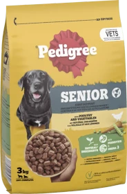 Pedigree Trockenfutter Senior, mit Geflügel & Gemüse, 3kg