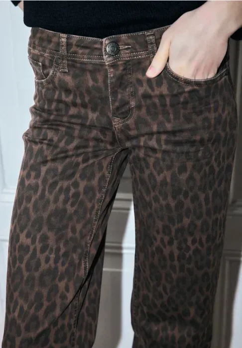 Street One Studio Wide Leg Jeans leo print washed (Damen)
