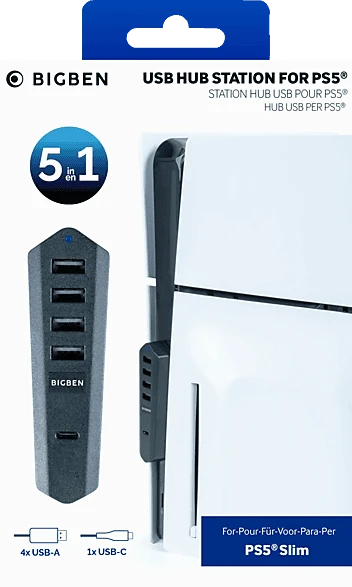 BigBen PlayStation 5 Slim USB Hub Adapter (PS5)