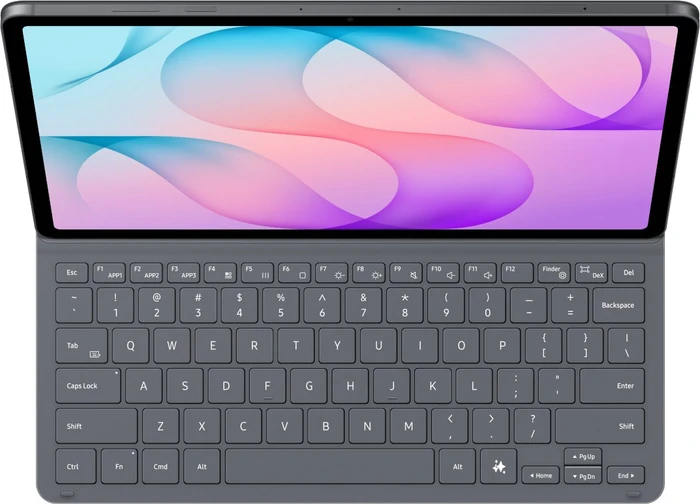 Samsung EF-DX840 DK Book Cover Keyboard Slim mit AI-Taste für Galaxy Tab A12+, schwarz, DE