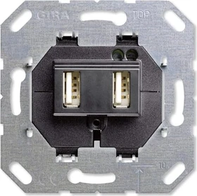 Gira Einsatz USB-Spannungsversorgung 2fach Typ A / Typ A