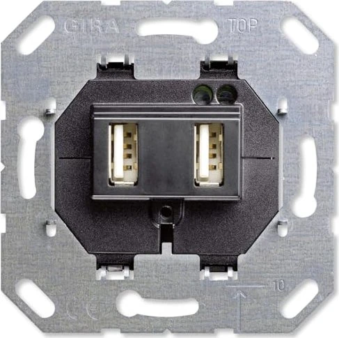 Gira Einsatz USB-Spannungsversorgung 2fach Typ A / Typ A