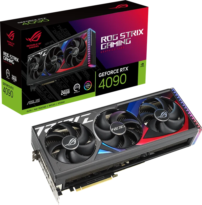 ASUS ROG Strix GeForce RTX 4090, ROG-STRIX-RTX4090-24G-GAMING, 24GB GDDR6X, 2x HDMI, 3x DP