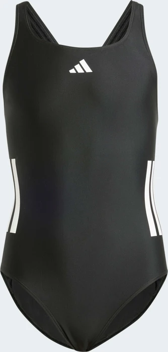 adidas 3-Streifen C-Back Badeanzug schwarz/weiß (Junior)