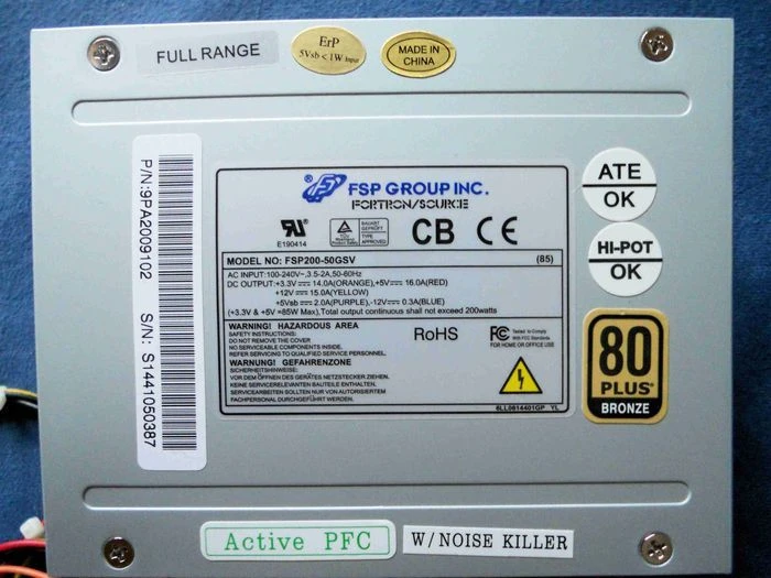 FSP FSP200-50GSV-5K 85+ 200W, SFX