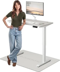 Desktronic HomePro Sitz-Steh-Schreibtisch 120x60cm grau/weiß
