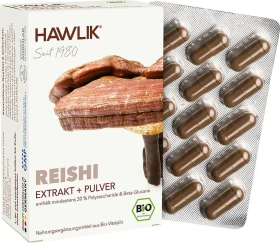Hawlik Reishi Extrakt + Pulver Kapseln, 60 Stück