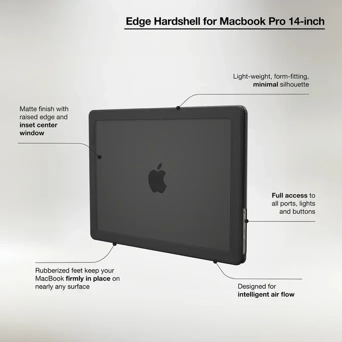 Incase Edge Hardshell mit Makrolon für Apple MacBook Pro 14", schwarz