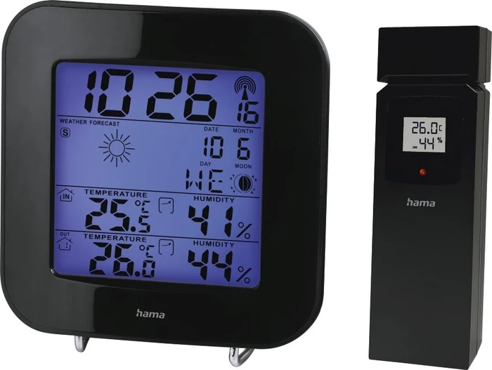 Hama EWS-200 Funkwetterstation schwarz, digital