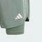 adidas Own the Run 3-Streifen 2-in-1 Laufhose kurz silver green (Herren) Vorschaubild