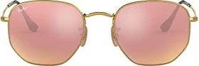 Ray-Ban RB3548N Hexagonal Flat Lenses 54mm polished gold/copper flash