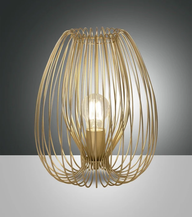 Fabas Luce Camp Tischleuchte gold edelmatt Ø25cm