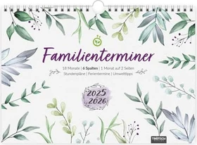 Trötsch Verlag Familienterminer Natur Wandkalender 2025/2026, Motiv, 20 Blatt