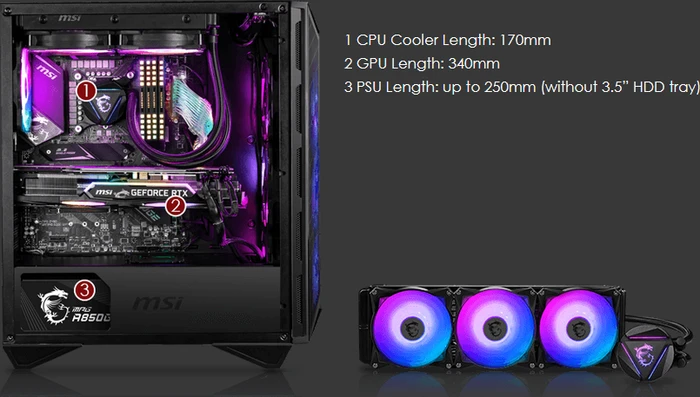 MSI MPG Gungnir 111R, Glasfenster