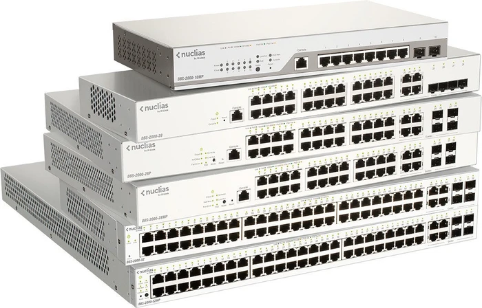 D-Link Nuclias DBS-2000 Rackmount Gigabit Managed Switch, 24x RJ-45, 4x RJ-45/SFP
