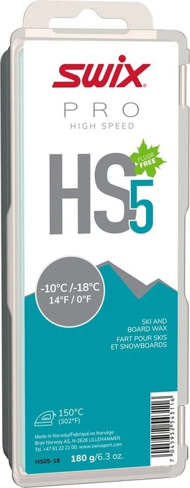 Swix HS5 black 180g Wachs türkis