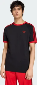 adidas 3-Streifen T-Shirt kurzarm black/vivid red (Herren)
