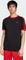 adidas 3-Streifen T-Shirt kurzarm black/vivid red (Herren) Vorschaubild