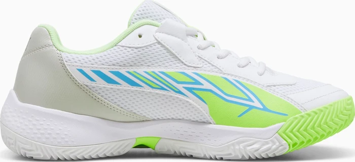 Puma Nova Court puma white/luminous blue/fizzy apple/shadow gray (Damen)