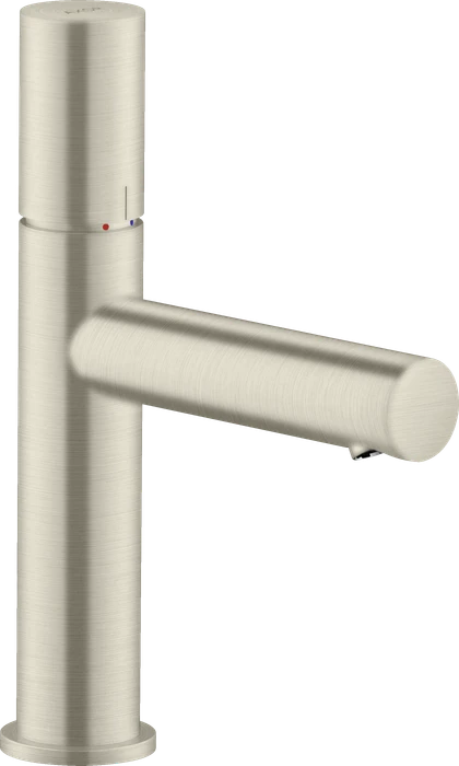 Hansgrohe Axor Uno Waschbeckenarmatur 110 mit Zerogriff und Ablaufgarnitur brushed nickel