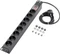 Sygonix 19" Aluminium Steckdosenleiste, 1HE, 8-fach, 250V, schwarz, 1.8m Vorschaubild