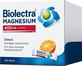 Biolectra Magnesium 400mg ultra direct Orange Micro-Pellets, 100 Stück