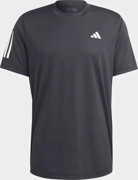 adidas Club 3-Stripes Laufshirt kurzarm schwarz (Herren)