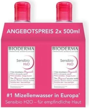 Bioderma Sensibio H2O Reinigungslotion, 1l (2x 500ml)