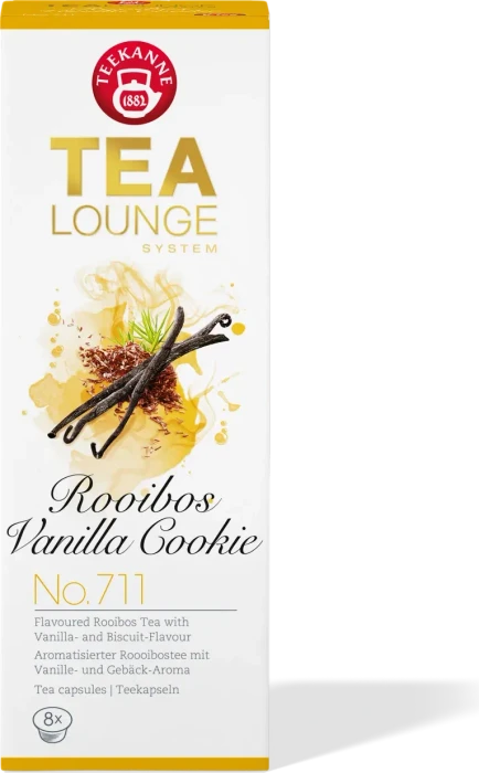 Teekanne TeaLounge no. 711 Rooibos Vanilla Cookie Teekapseln, 8 Stück