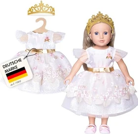Heless Prinzessinnenkleid Kirschblüte mit goldener Krone 35-45cm