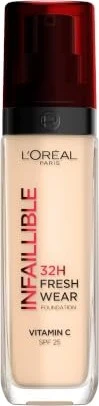 L'Oréal Infaillible 32H Fresh Wear Make-Up Foundation 015 porcelain LSF25, 30ml