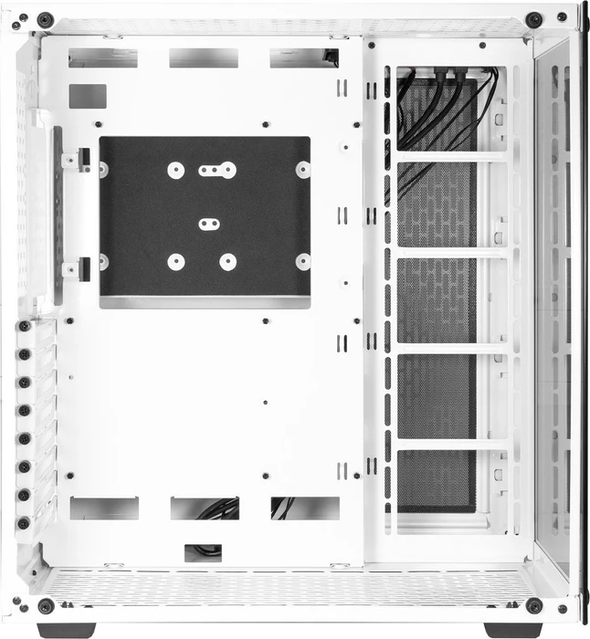 Inter-Tech C-701 Panorama White, weiß, Glasfenster