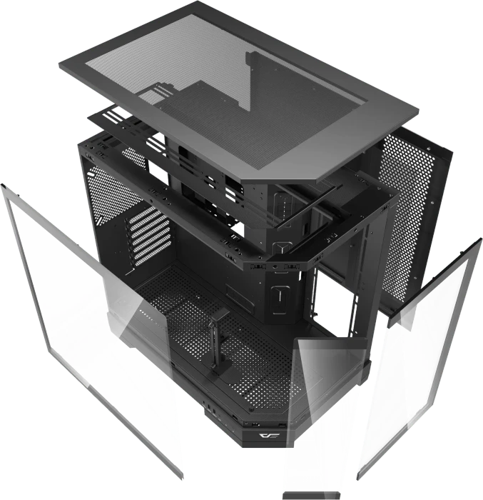 DarkFlash DQX90 Black, Glasfenster