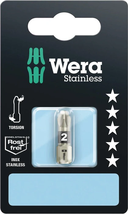 Wera 3855/1 TS SB SiS Pozidriv Bit 1/4", PZ2x25mm, 1 Stück
