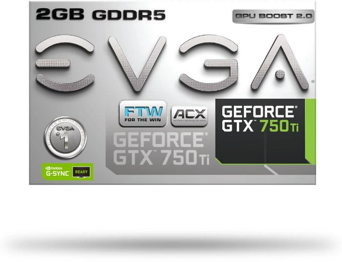 EVGA GeForce GTX 750 Ti FTW ACX Cooler, 2GB GDDR5, DVI, HDMI, DP