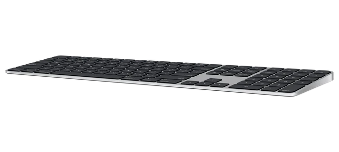 Apple Magic Keyboard mit Touch ID und Ziffernblock für Mac mit Apple Chip, schwarz/silber, USB/Bluetooth, DE